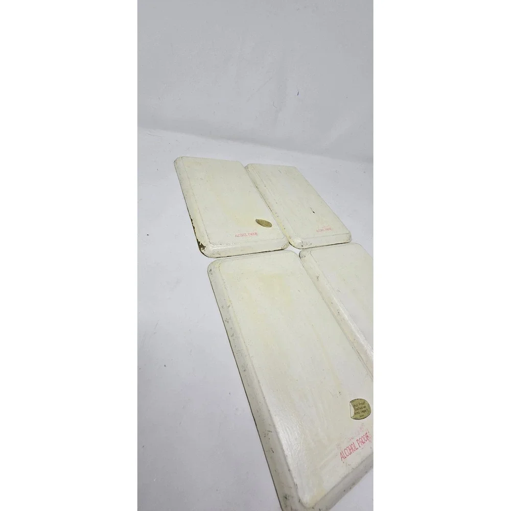 Vtg‎ Viking Import Japan paper mache trays set of 4 floral Chinoiserie